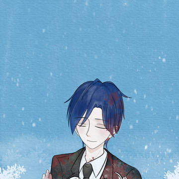 喪服の青年