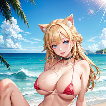 AIイラスト巨乳白ギャルエロ画像 ピチピチ下着姿