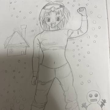 冬だから冬っぽい絵描いたよ!