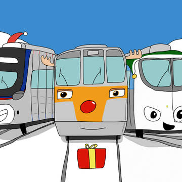 韓国電車のクリスマス