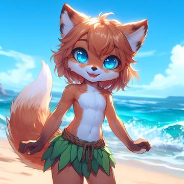 Furry Children on the beach