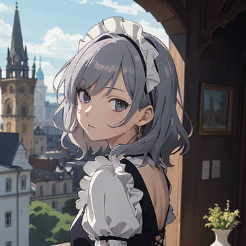 メイドさん　アニメ塗り風