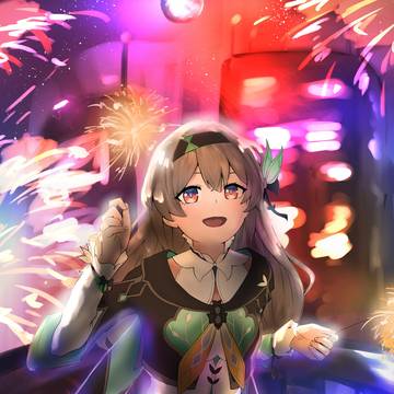 Bright night with a cute one :3