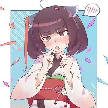 お誕生日祝われ照れ顔きりたん