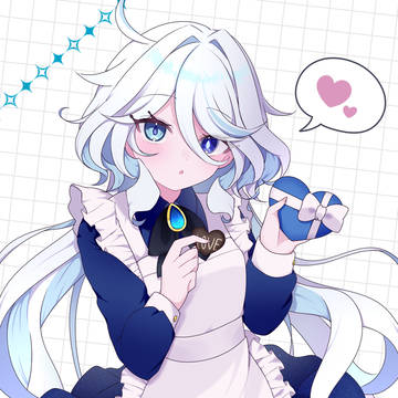 バレンタインフリーナちゃん 🍫🩵🤍