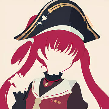 宝鐘マリン/Hosho Marine　アイコン風イラスト