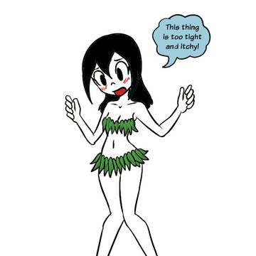 My Female clone in leaf bikini