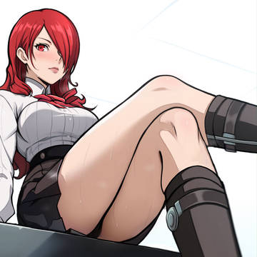 桐条 美鶴 座っている