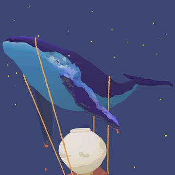 Whale with Moon Jar