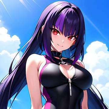 Gothic girl in swimsuit AI