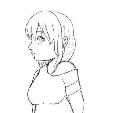 A Cute Girl-B&W