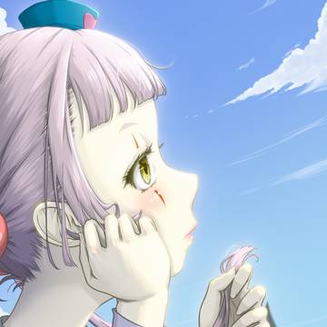 テラス席のピーちゃん