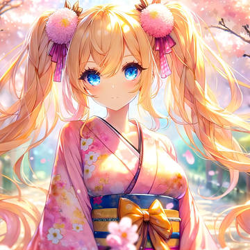 Twin tiled anime girl