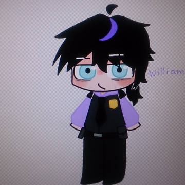 この前あげたアナログのミニキャラWilliamをデジタル化
