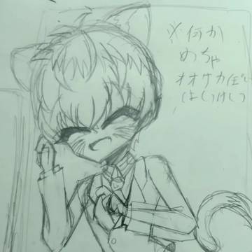 猫の日に描いた2推し様！