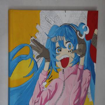 Hatsune Miku painting i made