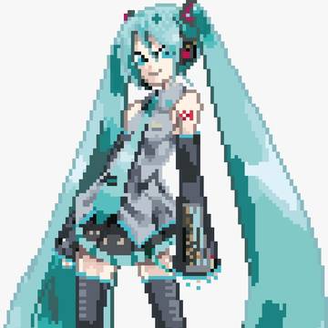 Hatsune Miku pixel art