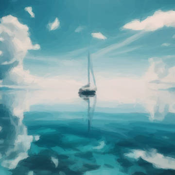 海灘，帆船