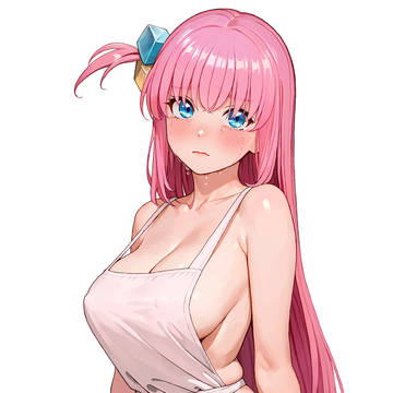 裸エプロン姿のぼっちちゃん