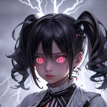Dark Style,Red Light Eyes Girl
