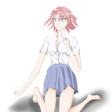 school girl lost in depth