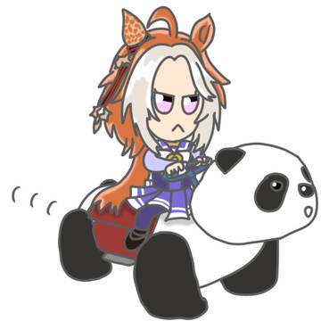 パンダカーに乗るオルフェ