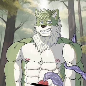 森绿狼偶遇触手