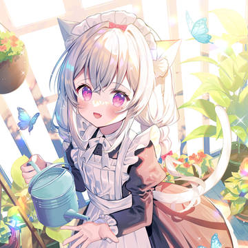 朝の水やり