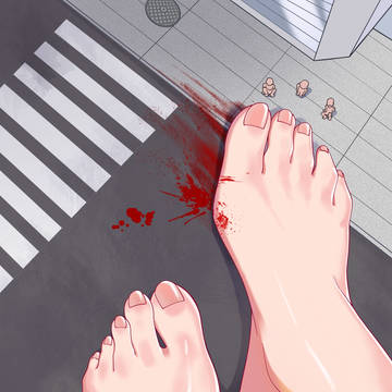 单独足部特写Close-up of the foot alone