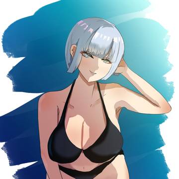 水着の人