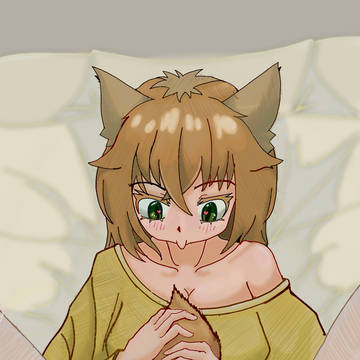 一只在玩尾巴的小猫咪