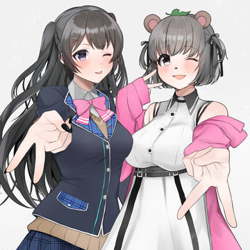 ハーフツインな2人