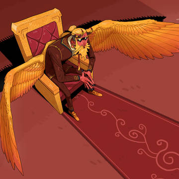 He has wings