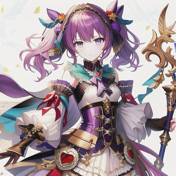 紫发美少女