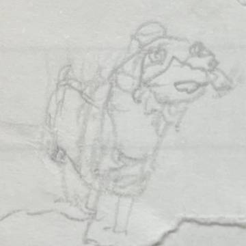 芸術っぽい犬