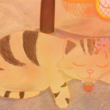 コターツ大好きすぎてケモ度が上がってしまったサンゴにゃん