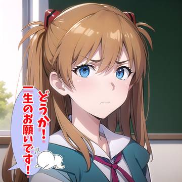 お願いされると断れないアスカ