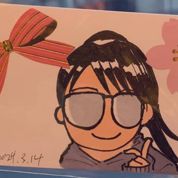 職場を卒業する特撮女子の似顔絵その1