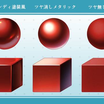 金属質感の塗り分け練習