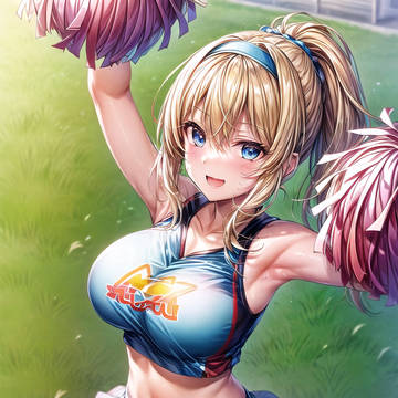【金髪ポニテアイドル！】白川エリス　チアリーダー