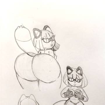 Thicc tanuki girl sketch