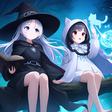 witches in black and white