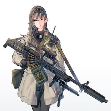 女の子×機関銃