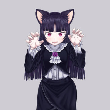 黒猫のニャー!