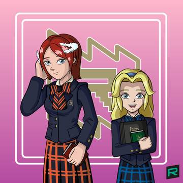 Elise and Maria at school