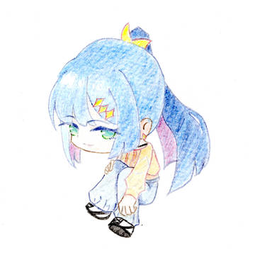 フリーアイコン(青髪)