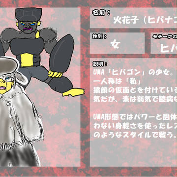 【ピクライーUMAGP】火花子(ヒバゴン)