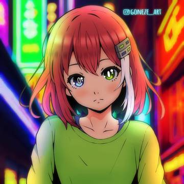 Neon city girl