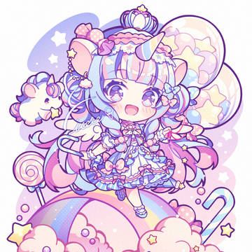 ⭐🍭🍬🦄☁️🌈