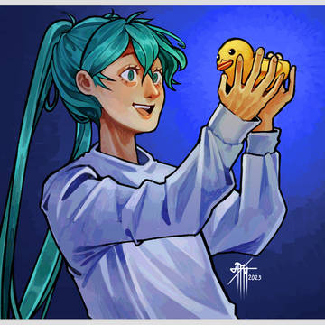 Miku Holding Duck